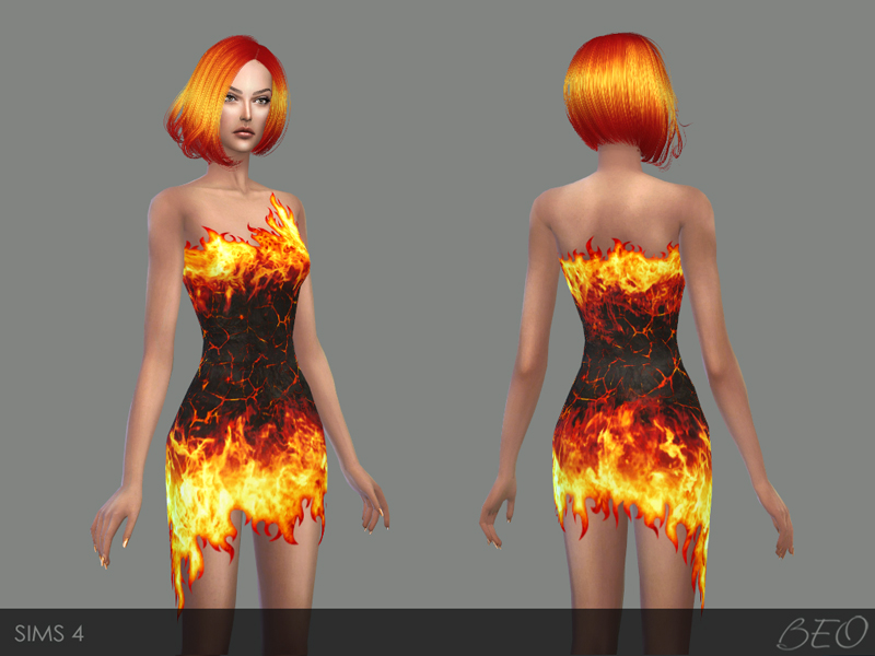 BEO CREATIONS: Flame and Ice dresses (S4) .