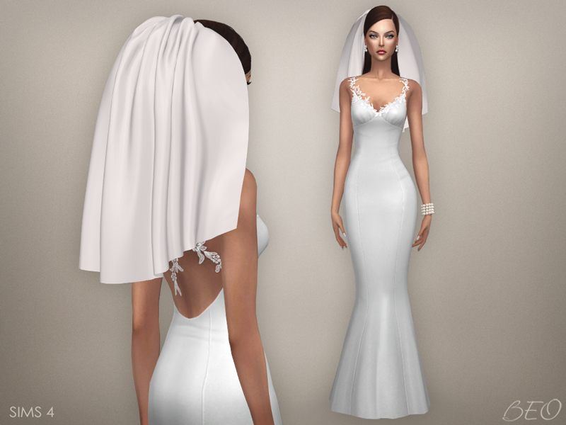 Wedding veil 04 for The Sims 4 by BEO
