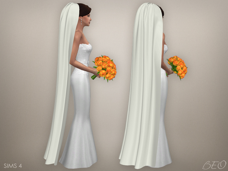 Wedding veil 05 for The Sims 4 by BEO