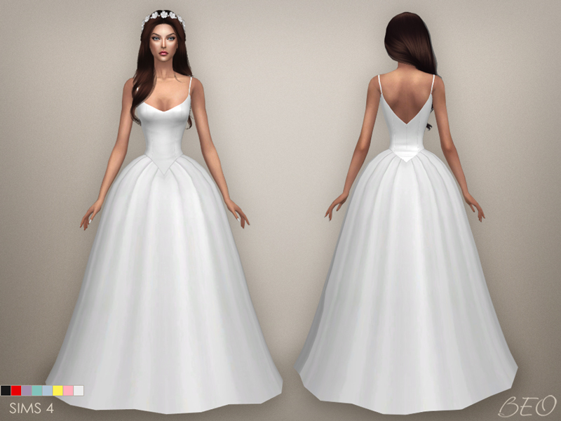 Wedding dress - Lily for The Sims 4 by BEO
