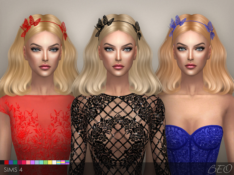 Headband - Butterflies for The Sims 4 by BEO (2)