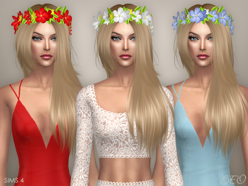 Circlet of flowers for The Sims 4 by BEO (2)