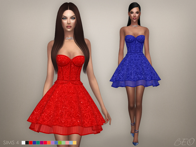 Cristina collection - Baby-doll dress for The Sims 4 by BEO