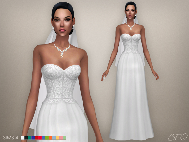 Cristina collection - Wedding dress for The Sims 4 by BEO