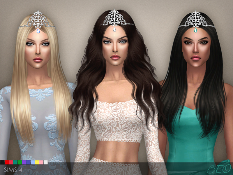 Tiara - Crystal Drop for The Sims 4 by BEO