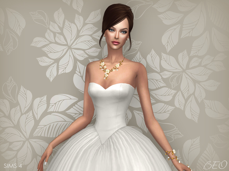 Wedding dress - Cindy for The Sims 4 by BEO