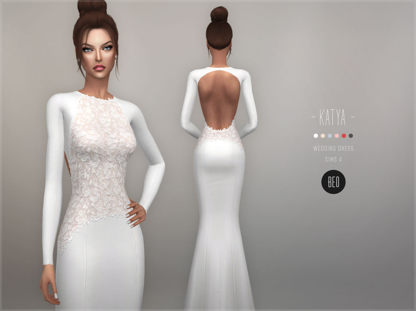 Wedding dress - Katya for The Sims 4 by BEO