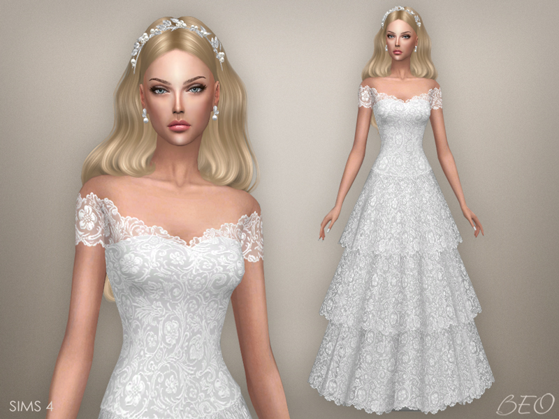 Wedding dress - Vintage for The Sims 4 by BEO